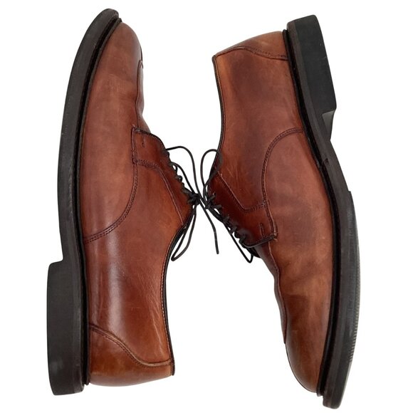 Allen Edmonds Ashton Split Toe Mens 9 D Leather Derby Dress Shoes Brown #1628 - Picture 5 of 11